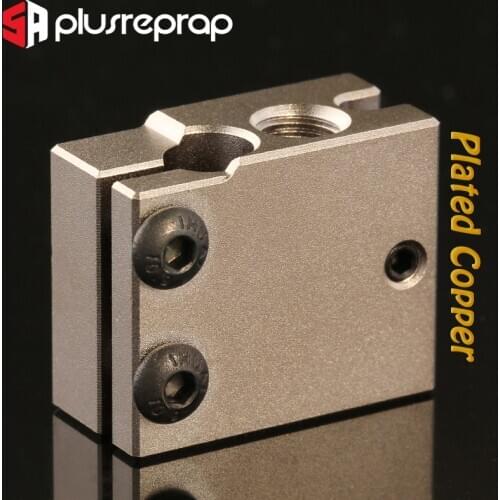 Plated Copper Volcano Heater Block for V6 HOTEND 3mm PT100 HT-100K Thermistor Cartridge Thermocouple High Temperature Block