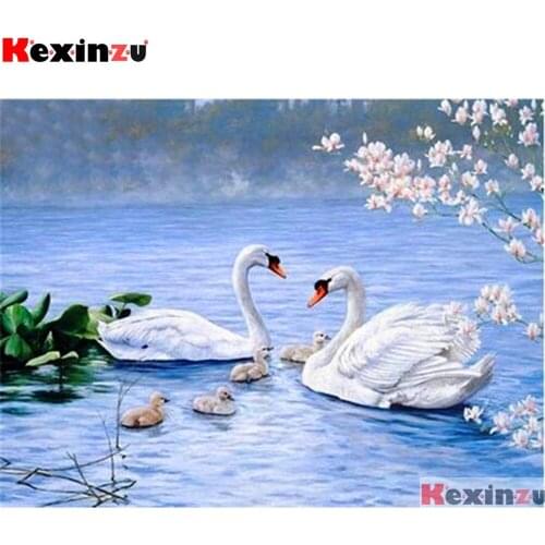Full Square/Round 5d Diamond Painting Swan pond 3d Embroidery Cross Stitch Diamond Mosaic Full Picture Rhinestone Decor W424316