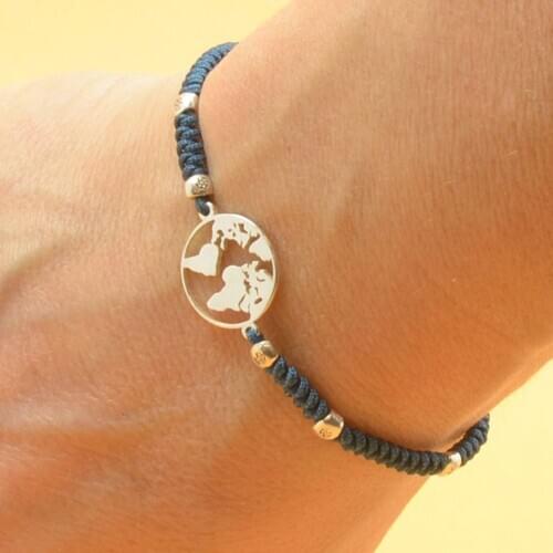 Simple Delicate Jewelry Minimalist Earth Charm Bracelet New Handmade Bracelet Best Gift Partner Bracelet Accessories for Unisex