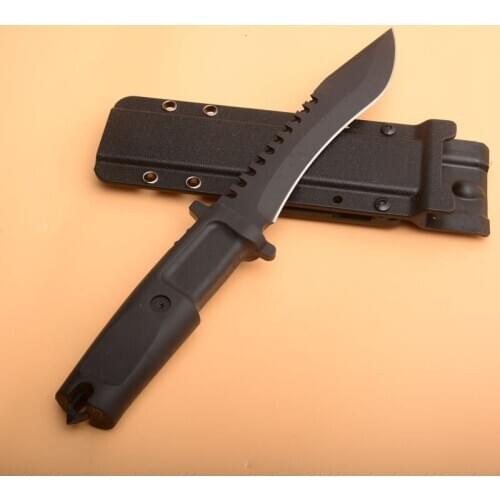 Rose Deer Tactical Survial Self-Defense Straight Knife ABS Handle Fixed Blade Knife for Climbing, Riding, Camping