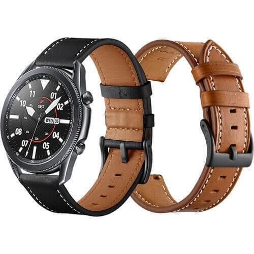 22mm Leather Band For HUAWEI Watch GT 2 Pro GT2 2e Strap For Samsung Galaxy Watch 46MM 3 Gear S3 Amazfit GTR 47mm Accessories