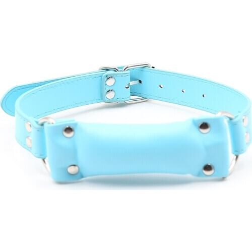 Sex Toys Leather Mouth Plug Blue Bones Flirting Couples Toy Ball gag