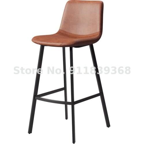Nordic Back Bar Chair Creative Home Modern Simple Bar Chair Front Desk Leisure Coffee Shop High Chair Stool