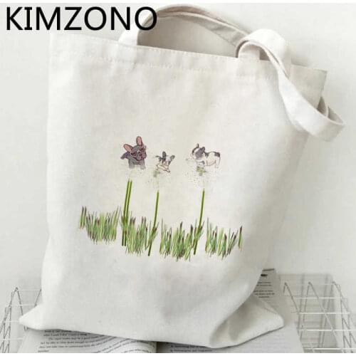 French Bulldog shopping bag bolsas de tela shopper canvas cotton bag boodschappentas shoping fabric sacola grab