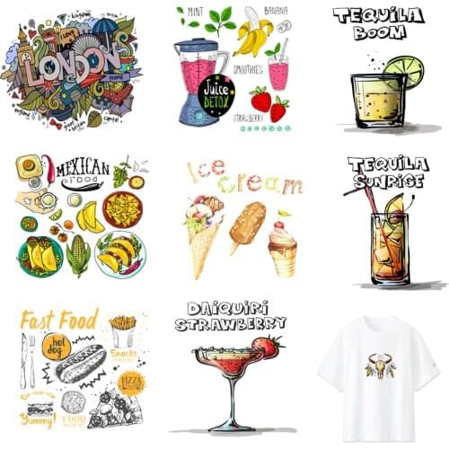 Iron-on Transfers for Clothing Patches Clorhing Fashion Stickers Stripe Dress Diy Patch Vinyle Adhesive Flex Fusible Transfer C