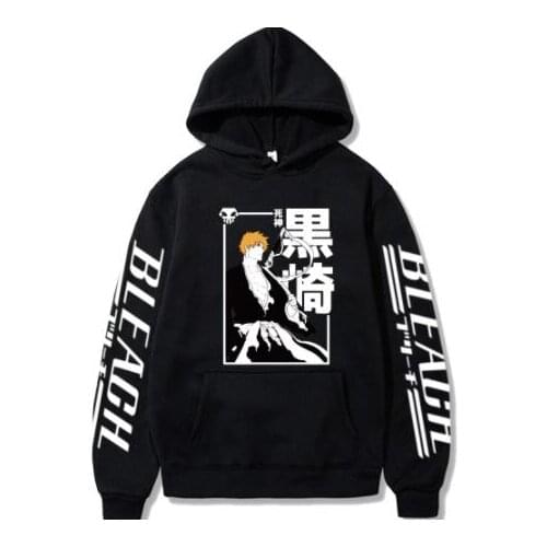 Bleach Anime Hoodie Fashion Pullover Tops Long Sleeve Print Casual anime mens clothes y2k hoodie Streetwear Manga couple clothe