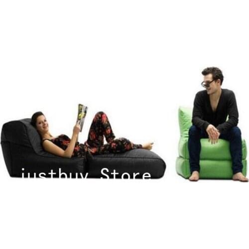 Green Comfy Butterfly Shape lake polyester High-back Gamer Bean Bag Living Room Chairs in various colors with Top handle