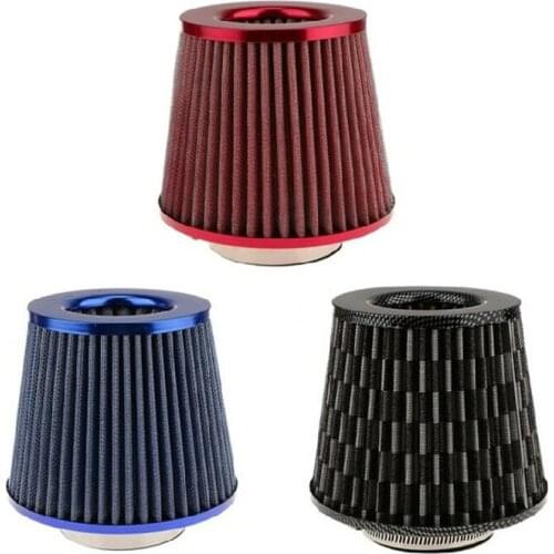 LAND Universal Car Air Filters Red Black Blue Performance High Flow Cold Intake Filter Induction Kit Sport Power Mesh Cone 76MM