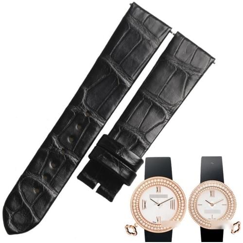 WENTULA watchanbands for VCAClover 93500/93600 alligator skin /crocodile grain woman watch band Genuine Leather