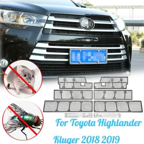 Car Front Grille Insect Net Protectiver Mesh Stainless Insect-Proof Net For Toyota Highlander 2018 2019 Accessories