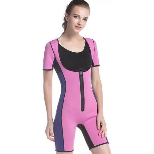 ZYSK Womens Slimming Body Shapers Neoprene Sauna Suit Sexy Bodysuits Leg Fajas Waist Trainer Shapewear Zipper Plus Size XXXL