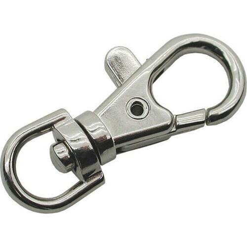 1 1/2 inch (38mm) length Metal Lanyard Hook Swivel Snap Hook For Paracord Gunmetal Lobster Trigger Clasp Clips 100 Pcs/lot