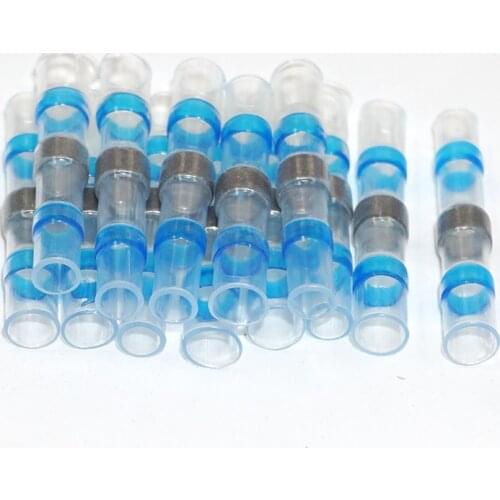 100pcs Solder Seal Wire Connectors Waterproof Heat Shrink Butt Connectors Electrical Wire Terminals Insulated Butt Splices