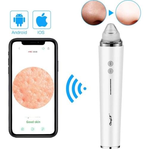 20x Magnification Visible Blackhead Remover Vacuum Facial Skin Cleaner Diamond Dermabrasion Dead Skin Acne Extractor WiFi Camera