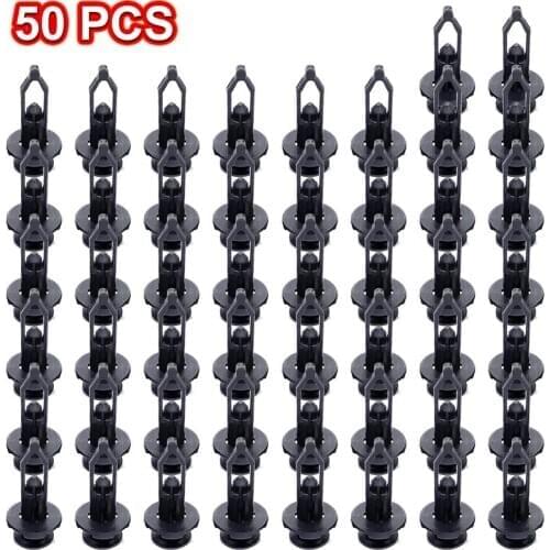 50pcs Fit for Car Corolla Rav4 Avensis Auris Hilux Yaris Prius 50pcs Bumper Fasteners Clip Push Rivet Retainer Car Accessories