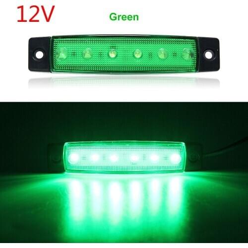 6 LED Side Marker Indicator Truck Signal Light Tail Trailer Warning Lamp
