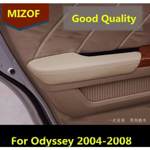 8PCS/SET Microfibre Leather Protective Decorative Interior Door Panel Armrest Cover For Honda Odyssey 2004 05 06 07 2008 AB288