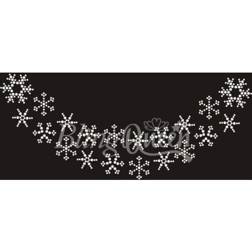 BlingQueen 25PCS/LOT Korean Rhinestone Motifs Neckline Design