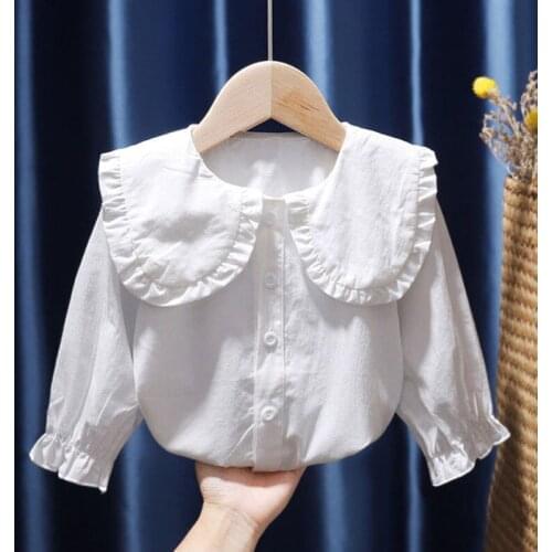 Girls Blouse Spring Autumn Kids Shirt Children Tops For Baby Girl Blouses Long Sleeve Toddlers 90 100 110 120 130 Princess