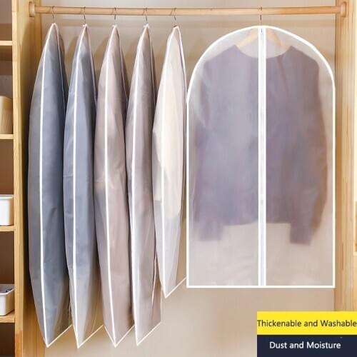 Garment Dress Clothes Hanging Suit Coat Dust Cover Home Storage Bag Pouch Case Organizer Wardrobe Hanging Clothing Protector Bag