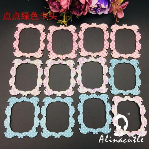 12pc Wooden Photo Frame Wood Chips Embellishments DIY Scrapbooking Crafts Handmade card Art Album Alinacraft