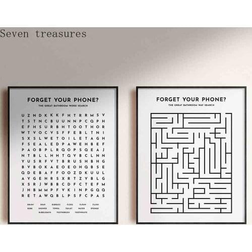 Canvas Painting Black White Minimalism Wall Art Canvas Poster And Print Forget Your Room Decor Phone Bathroom Quote Picture