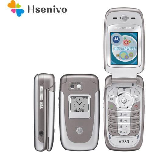 Motorola V360 Refurbished Unlocked Flip GSM Mobile Phone Video recorder cell phone with Russia Arabic language Free Shipping
