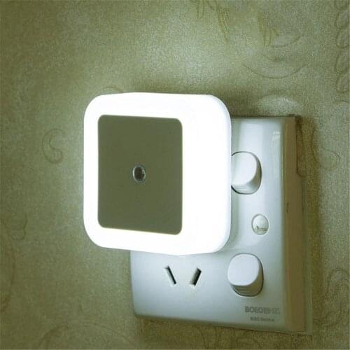 Mini Newest Light Sensor Control Night Light Mini Eu Us Uk Plug Novelty Square Bedroom Lamp For Baby Gift For Living Room