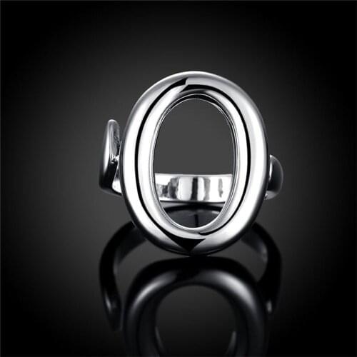 New 925 Sliver Fashion Jewelry Letter O Ring Simple Beautiful For Women Wedding Or Party Gift Romantic Daily Accessories Present