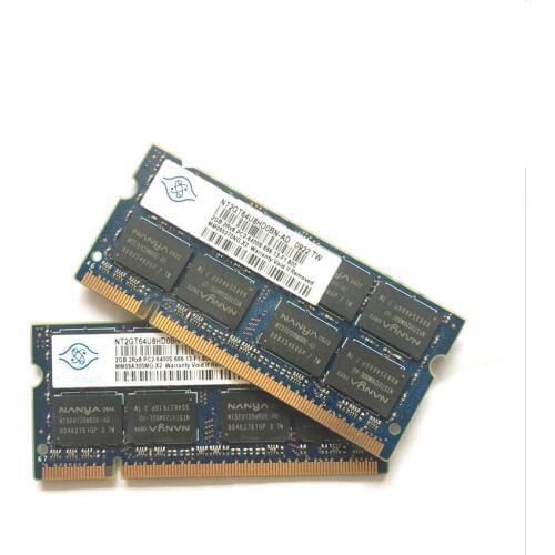 DDR2 2GB 2Rx8 PC2-6400S Laptoop RAM DDR2 2G 800MHz PC2 6400S Notebook Laptop memory nanya chipset