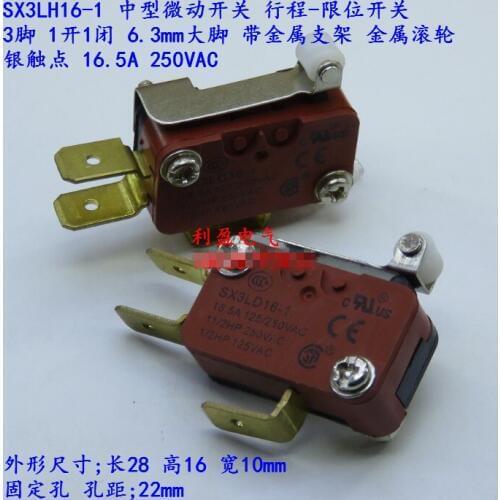 Original new 100% SX3LH16 silver point with metal wheel bracket micro switch travel limit 3pin 16.5A