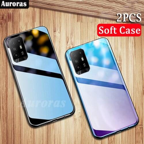 Auroras 2 pcs Clear Water Soft Case For OPPO A94 5G Case Transparent Phone Cover For oppo A94 Clear Case