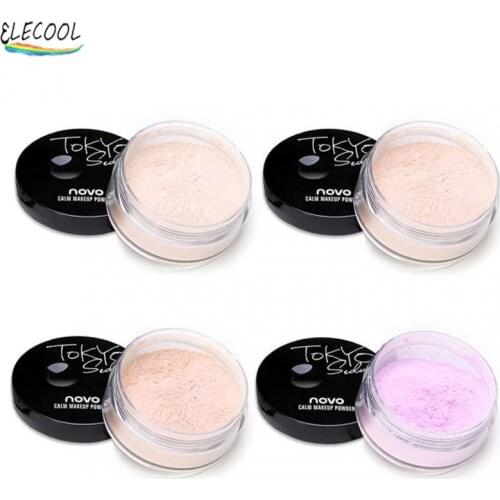 ELECOOL Full Coverage Makeup Face Powder Foundation Compact Powder Transparent Contour Powder Natural Face Mineral Cosmetics Set
