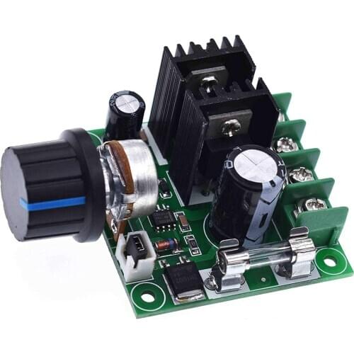 12V-40V 32V 10A Auto PWM DC Motor Speed Controller Regulator Governor with Knob Switch Volt Regulator Dimmer 400W Board Module