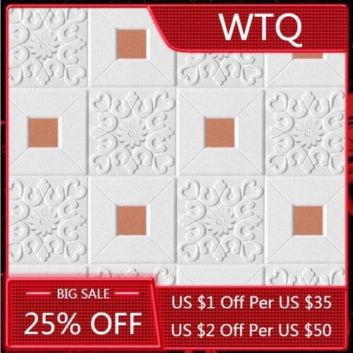 Mediterranean Vintage 3D Wood Stripes Wall Stickers DIY PE Foam Self-adhesive Living Room Bedroom Home Decor Wallpapers