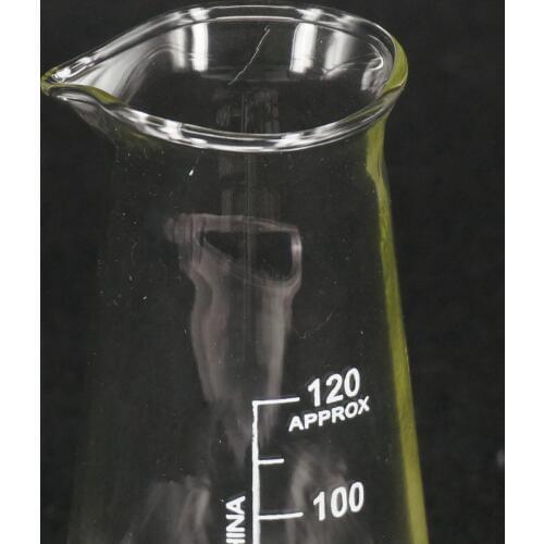 125ml Lab Boro Glass Conical Beaker With Three-corner Philips Chemistry Ware