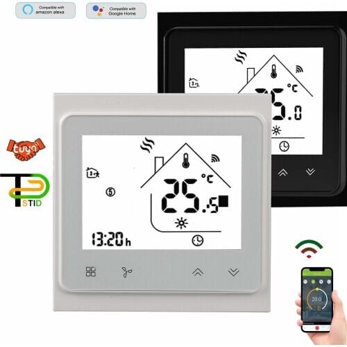 4KW 16A RS485 WIFI Thermostat Heating Dual Sensor For Baseboard Heating Bridge Smart TUYA equipment