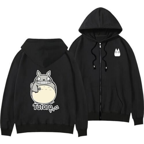 My Neighbor Totoro zipper Hoodie animal cat print Jacket anime cosplay costume men women Streetwear Coat