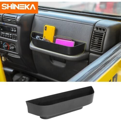 SHINEKA Stowing Tidying Co-Pilot Position Armrest Storage Box fit for Jeep Wrangler TJ 1997-2006 Car Interior Accessories ABS