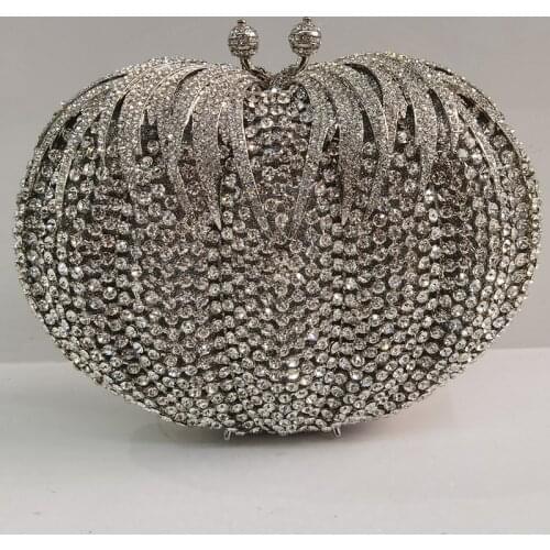 Ladies Banquet Purse Fashion Prom Evening Bags Diamonds Rhinestones Womens Pouch Evening Bags Designer Handbags High Quality