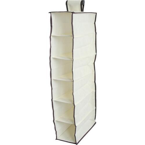 1Pc Hanging Bag 6 Layers Pocket Non-woven Fabric Foldable Storage Organizer for Closet