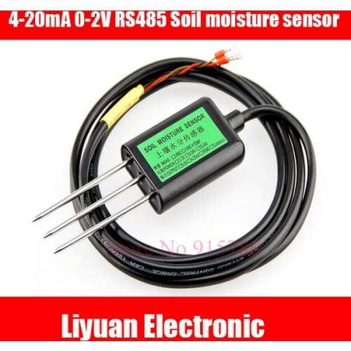1pcs RS485 Soil moisture sensor 4-20mA 0-2V output voltage soil Humidity sensor / 100% soil moisture volume Cable 2m
