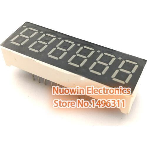 10pcs 0.36" 0.36 inch 7 segment Common Anode Common Cathode 6 Bit digital Tube Red LED Display