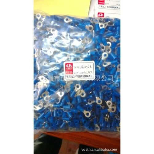1000pcs RV2-4L #8 TO-JTK copper material ring shaped insulated terminal