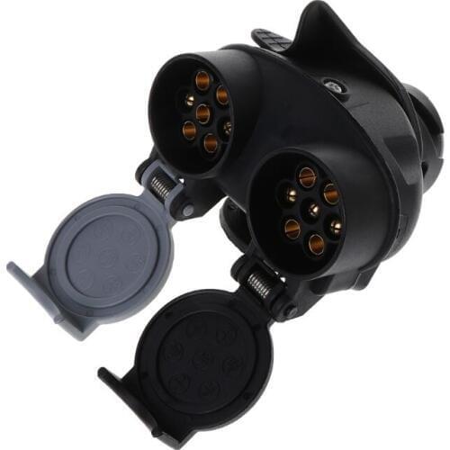 13 Pin Plug to 12N / 12S 7 pin Sockets Caravan Towing Conversion Trailer Wiring Connector 12V ABS+ Copper Connect the vehicle