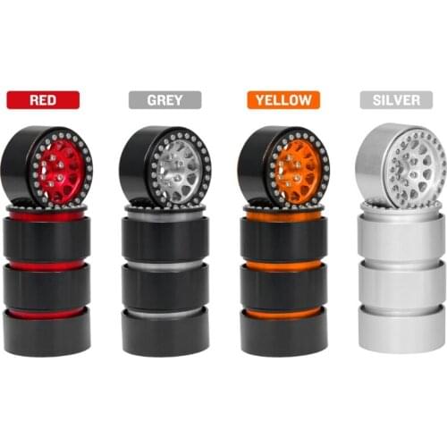 4PCS Metal 1.9 Beadlock Wheel Rim 12-Spoke Wheel Hub for 1:10 RC Crawler K1KC