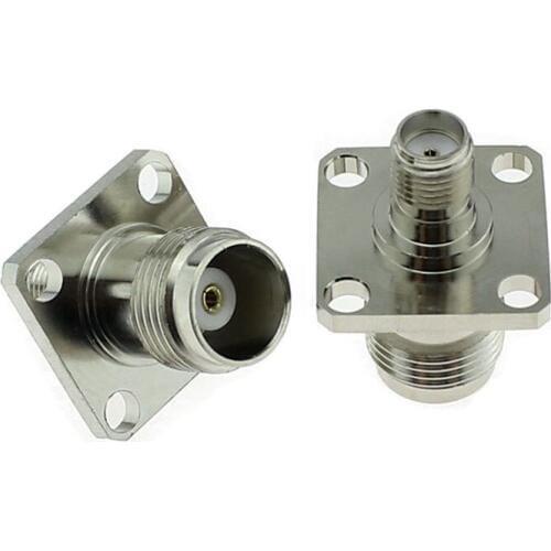 5pcs TNC-SMA-KKF Connector SMA/TNC-KKF RF Adapter TNC Mother to SMA Female Flange 50 Euro