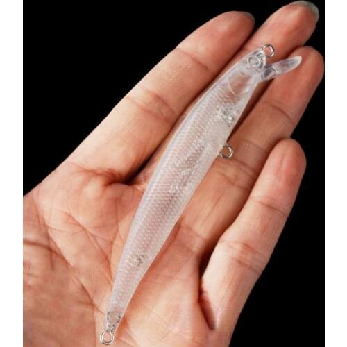 5Pcs Blank Lure Transparent Plastic Fake Lure Unpainted Fish Bait Wobbler Can Be Modified Wholesale Outdoor Japan Top Hard Bait