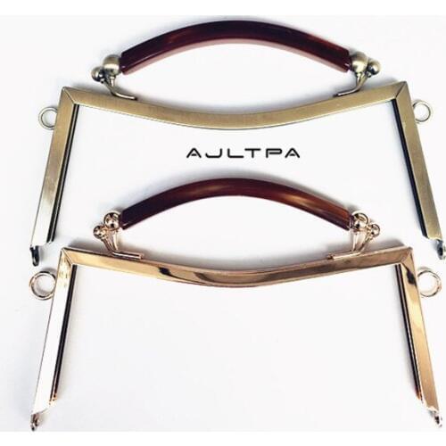 50Pcs New 20.5cm Metal Purse Frame Handmade Kiss Clasp Mouth Gold Package For DIY Handbag Bag Accessorie
