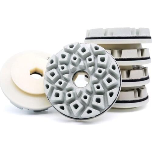 7 Pcs/Set 4 Inch Snail Lock Edge Polishing Pad 100mm Edge Grinding Wheel Granite Marble Stone Concrete Abrasive Disc Polish Whee